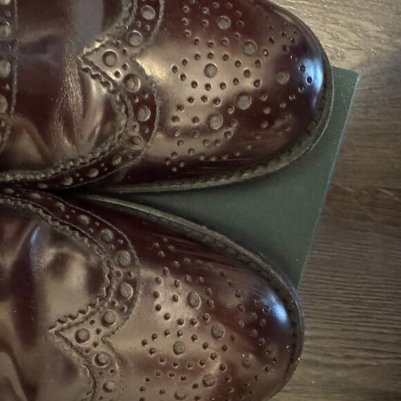 Church’s Polish Binder Burgundy Brogues Size 37 Preowned Leather Dress Shoes - Picture 6 of 16